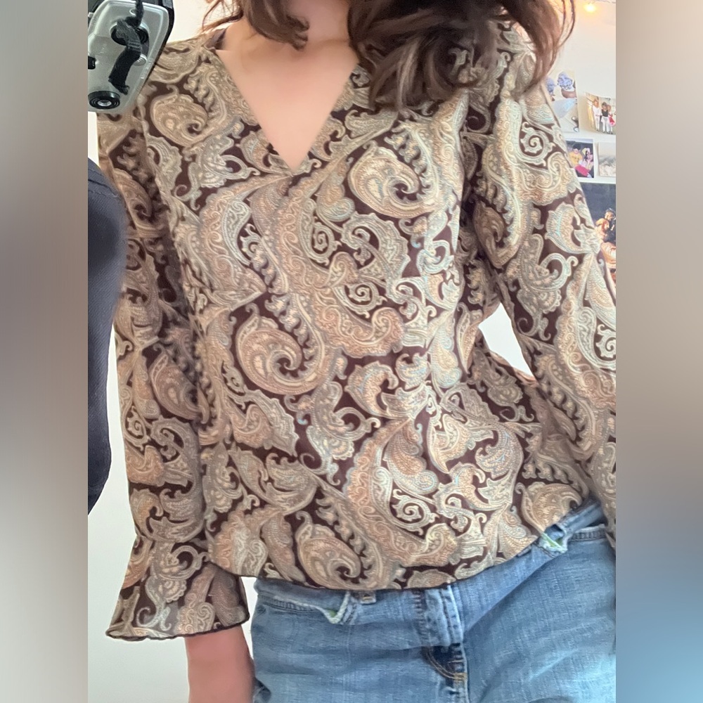 Vintage Paisley Crop Top